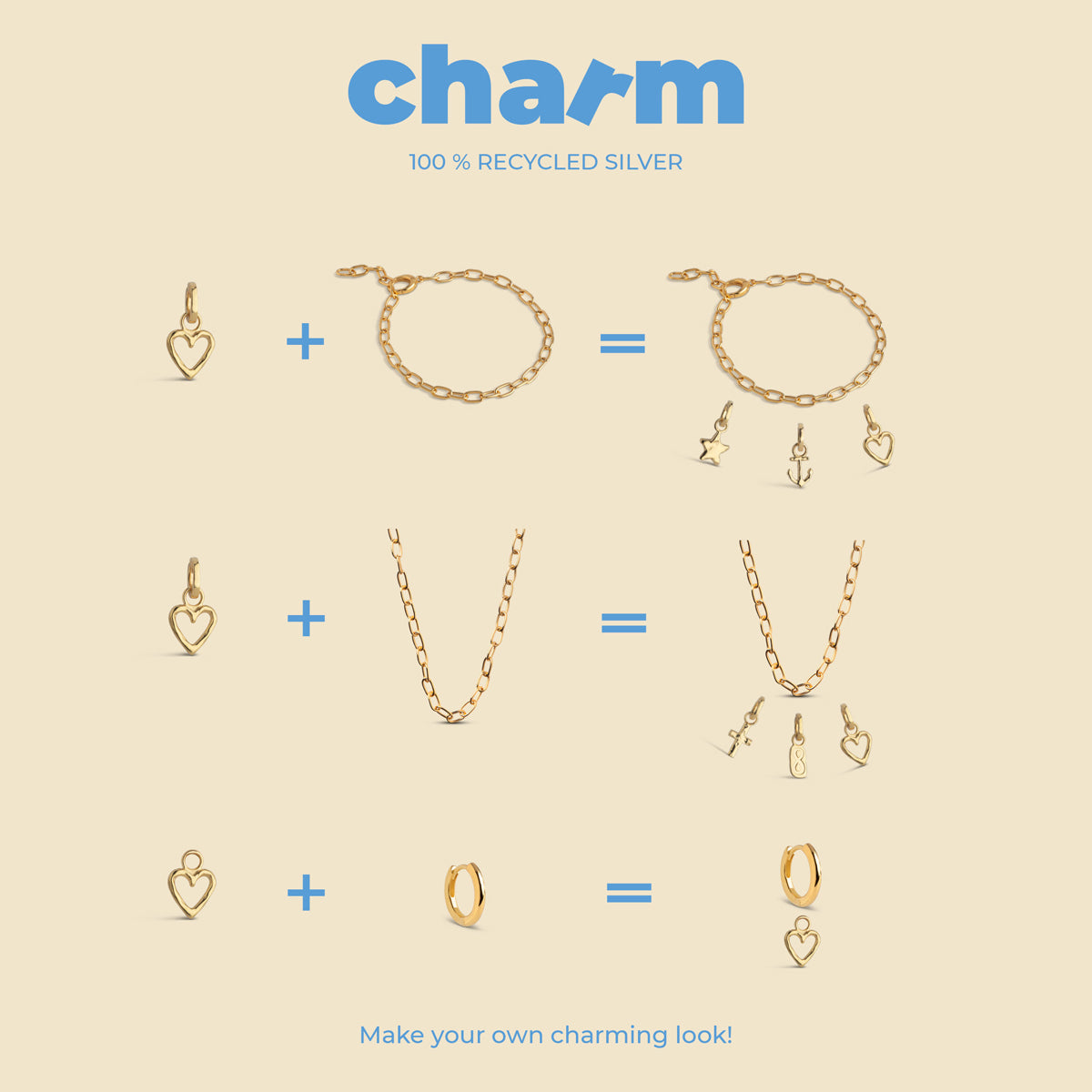 Funky smiley charm