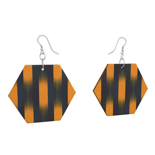 Wooden Earrings Geometric Shapes