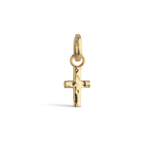 Golden cross charm